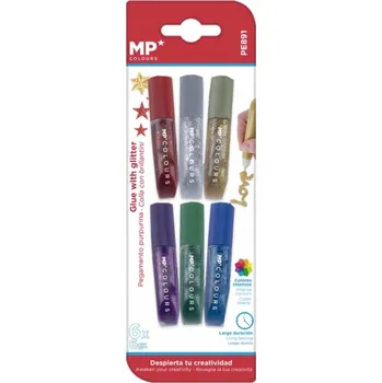 Kancelářské lepidlo Tekuté lepidlo s třpytkami 6 Mp