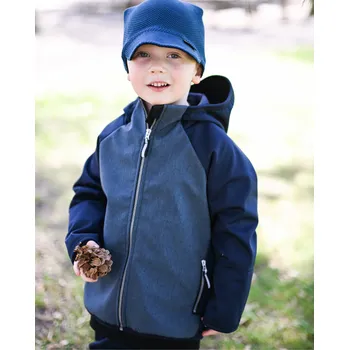 Chlapecká bunda tmavě modrá softshellová bunda