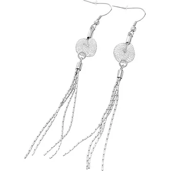 Souprava šperků MPM Dámské ocelové visací nerezové náušnice 6037 - stříbrné barvy SER.6037