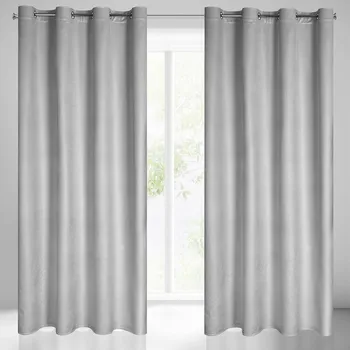 Sametový závěs DARCY se stříbřitým potiskem pepitky