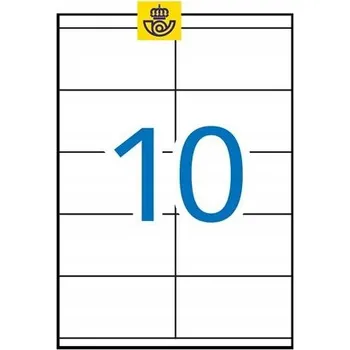 Samolepící etiketa Bílé etikety Apli 105 x 57 mm, 100 listů