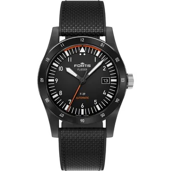 Hodinky Fortis Flieger F-39 Werk 7 Mission Black Limited Edition F4220028 + 5 let záruka a dárek ZDARMA