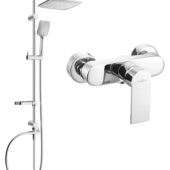 Sprchová hlavice MEXEN Sven Sprchový sloup včetně sprchové baterie Royo, chrom (72240262-00)