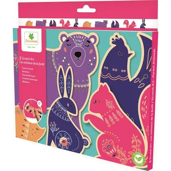 kreativní sada Scratch Art - vyškrabávání - lesní zvířátka