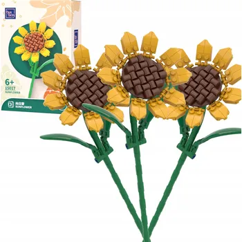 ostatní stavebnice SADA KVĚTINY STAVEBNICE PANTASY SLUNEČNICE 10 CM 345 DÍLKŮ