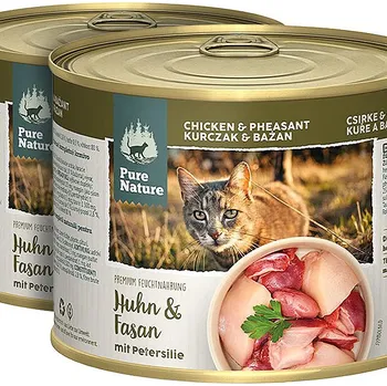 Krmivo pro kočku Pure Nature Cat Adult Kuře a Bažant s petrželkou 2 × 200 g