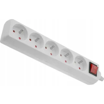Napájecí kabel Elektrická prodlužovací lišta rozbočka Elcan bílá