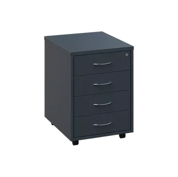 Zásuvkový kontejner OKC - V1 kontejner pojízdný, 4-zásuvkový, deska 25 mm, centrální zámek, antracit