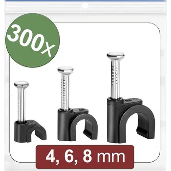 Stahovací páska Quadrios 24CA435 hřebíkové příchytky 24CA435 Průměr kabelového svazku (rozsah) 2 do 8 mm černá 300 ks