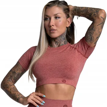 Dámské tréninkové tričko Gym Glamour Seamless Rashguard cherry XS