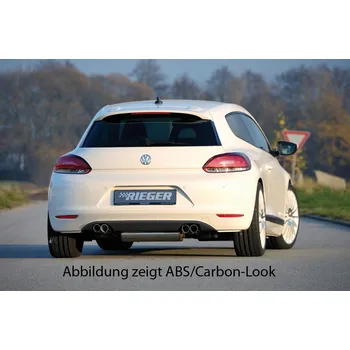 PC tuning Rieger difuzor na zadní nárazník pro Volkswagen Scirocco 3 13 2-dvéř. před faceliftem, plast ABS bez povrchové úpravy SLEVA 3%