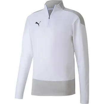 Pánská mikina Puma Quarter-Zip Fleece White/Grey S
