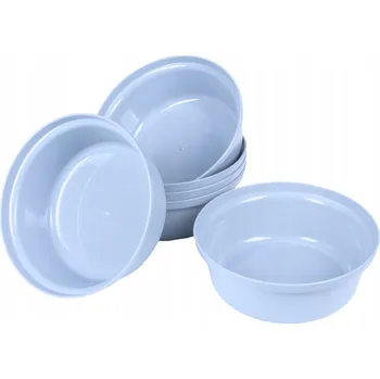Sada 6 Modrých Plastových Turistických Misek pro Opakované Použití - Rodinné Balení