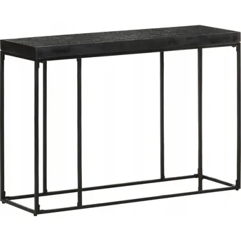 Konferenční stolek VidaXL Stolek konzolový stolek, černý, 110 x 35 x 76 cm, akátové a mangové dřevo