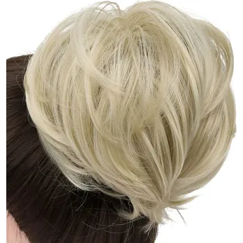 Příčesek Girlshow Příčesek - drdol na gumičce Flop - 14H613 (melír chladně plavé a beach blond)