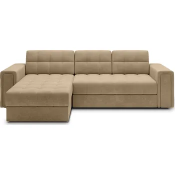 Sedací souprava Rohová rozkládací sedací souprava BLENVI 260 cm Monolith 09 světle hnědá univerzální