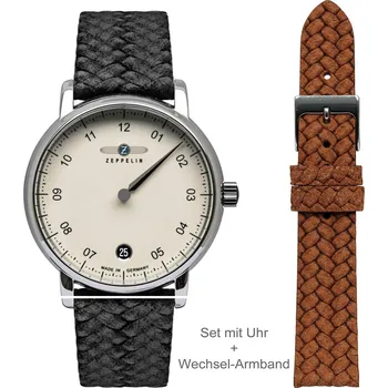 Hodinky Zeppelin 8643-5 Monotimer Set ladies 36mm 5ATM