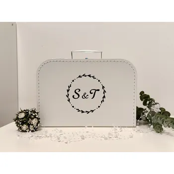 Svatební dekorace Svatební kufřík s iniciály - D-decor