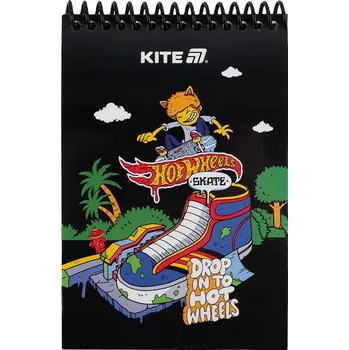Zápisník Notes spirálový A6 spirálový blok HOT WHEELS SKATE Kite