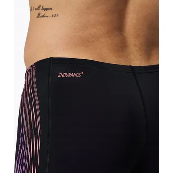 Boxerky Pánské plavecké boxerky Speedo Tech Panel Aquashort black/coral sands 30
