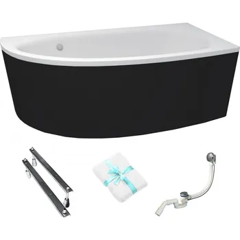 Vana Asymetrická akrylátová vana Besco Milena, boční odtok, 150 x 70 cm