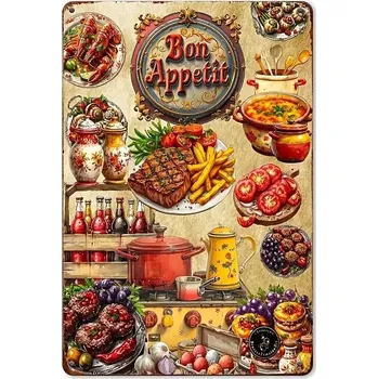 Plechová cedule BAF Kovová cedule Dobrou chuť 30 x 20 cm