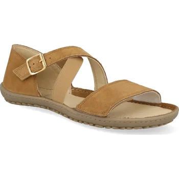Dámské sandále Barefoot dámské sandály Koel - Isa Suede Cognac hnědé Velikost: 38