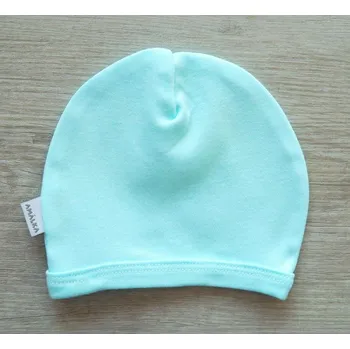 Kojenecké oblečení AMÁLKA Bavlněná tyrkysová čepička saporka Velikost: 50-56