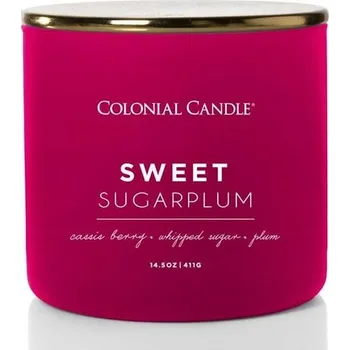 Svíčka Tradiční sójová svíčka Sweet Sugarplum Colonial Candle
