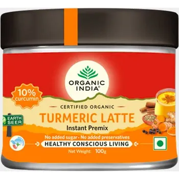Koření ORGANIC-INDIA Kurkuma Latte Mix Gold 100 g