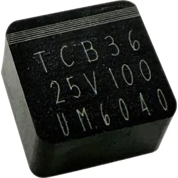 Elektronická součástka TRU COMPONENTS elektrolytický kondenzátor SMD 0603 100 µF 25 V 20 % (d x š x v) 6.5 x 6.5 x 3.0 mm 1 ks