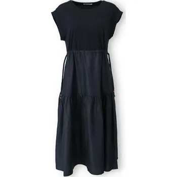 Dámské šaty Kombinované šaty s volánem MC 23259 barva: černá, velikost: L/XL