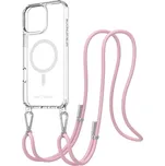 AlzaGuard Luxe Detach Lanyard Case Compatible with MagSafe for iPhone 16 Pro Max růžový AGD-PCF000024P