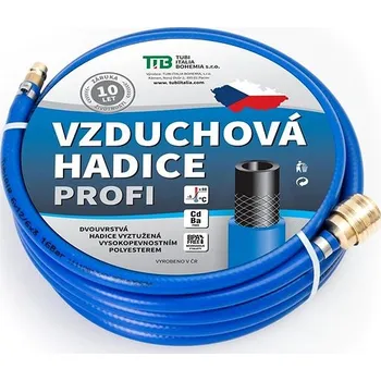 Příslušenství ke kompresoru TUBI Vzduchová hadice modrá s koncovkami 6x12 mm, 5 m