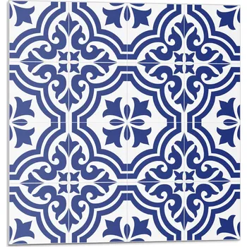 Dlažba Samolepicí vinylové dlaždice do kuchyně - Rostlinný vzor v dlaždicích 20x20x20 cm