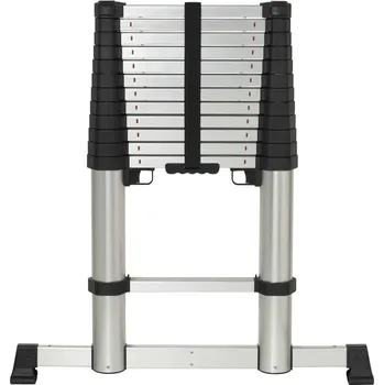 Žebřík TOOLCRAFT TO-9610686 Slitina hliníku teleskopický žebřík Montáž bez nářadí max.prac. výška: 4.52 m hliník EN 131 15.9 kg