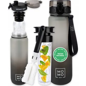 Láhev Láhev na vodu SOXO lahev na pití ombré šedá