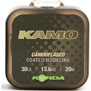 Korda Návazcová Šňůrka Kamo coated Hooklink 20 m - 80 lb 36,3 kg