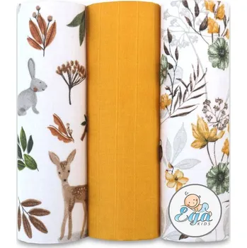 Přebalovací podložka EGAKIDS mušelínové pleny 3ks 60x80 cm č.63 Louka
