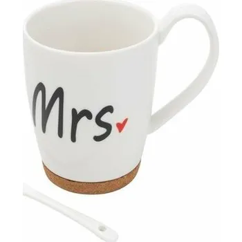 Florina Porcelánový hrnek Mrs., 320 ml, bílá