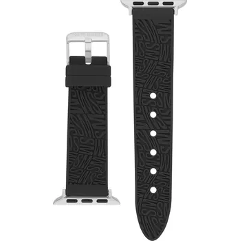 Mobilní telefon Steve Madden Řemínek silikonový černý pro Apple Watch 38/40/41 mm WS/1003BKSV384041 WS/1003BKSV384041