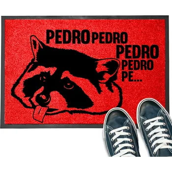 Rohožka VCHODOVÁ ROHOŽKA ČERVENÁ 40X60 POD DVEŘE HIT NÁPISY PEDRO PEDRO
