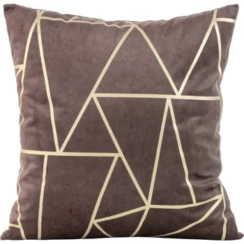 Sametový povlak na polštář BLINK 29 se zlatým geometrickým potiskem