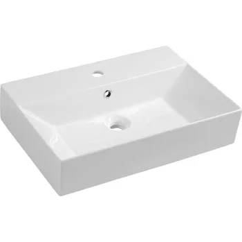 Umyvadlo Umyvadlo na desku obdélníkové Isvea SISTEMA 60 cm bílé