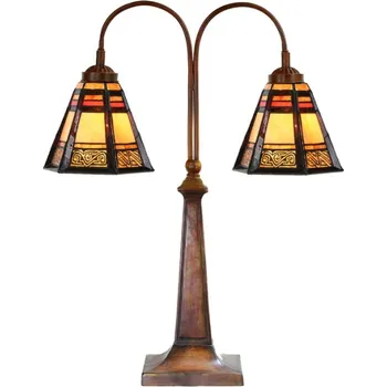 Dekorativní svítidlo Stolní lampa Tiffany na 2 žárovky Maycee – 48x19x64 cm + doprava zdarma