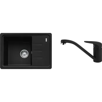 Granitový dřez Franke BSG 611-62 matná černá+FC 9541.901 114.0700.752