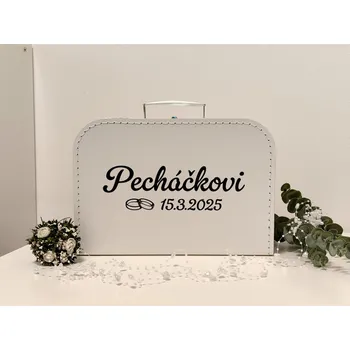 Svatební dekorace Svatební kufřík s příjmením - D-decor