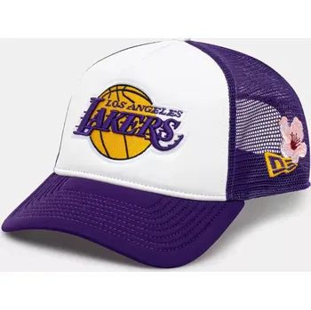 Kšiltovka Kšiltovka New Era NBA Flower Trucker Lakers fialová barva, s aplikací, 60595278, ONE SIZE, 45X