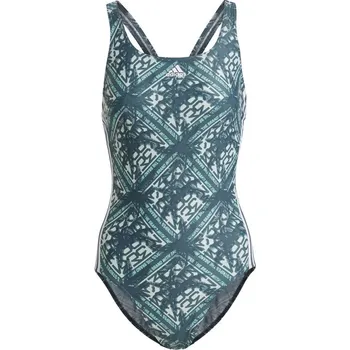 Dámské plavky adidas Festivibes Stripes One Piece Swimsuit Green 4 (3XS)