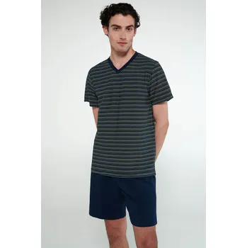 Pánské pyžamo Vamp - Pyžamo s krátkými rukávy 20682 - Vamp blue oxford M